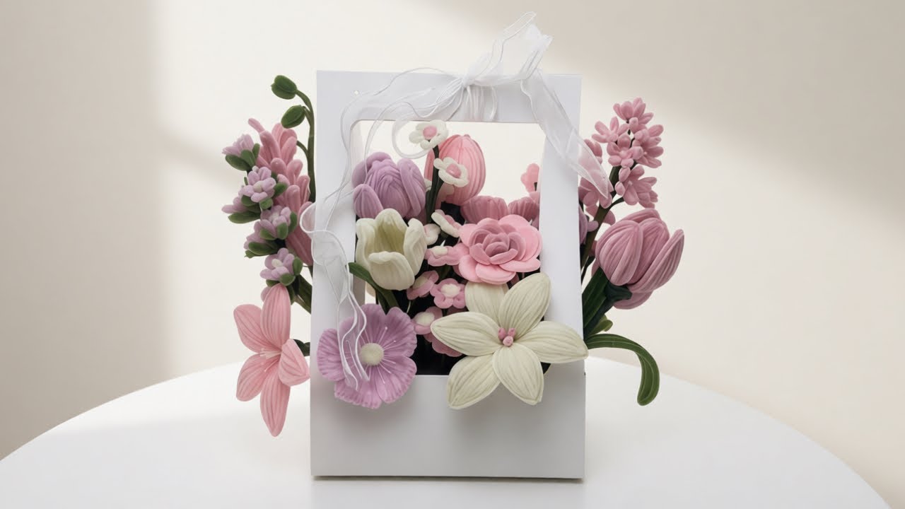 ИЗЯЩНЫЙ БУКЕТ ИЗ СИНЕЛЬНОЙ ПРОВОЛОКИ 