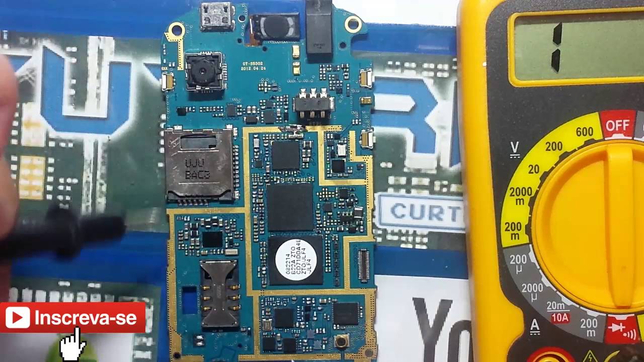 Como encontrar Curtos em Placa de celular com Multímetro Tablet