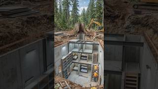 Built a hidden survival shelter inside a giant tree stump from start to finish | Survival Shelter |