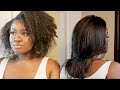SILK PRESS ON TYPE 4 HAIR SALON RESULTS AT HOME | Updated Kinky Curly To Straight Hair Routine !