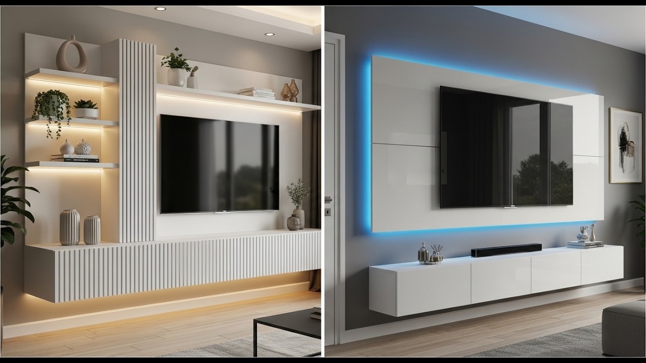 200 Modern TV Unit Designs 2026 | Luxury Living Room Wall & Cabinet ...