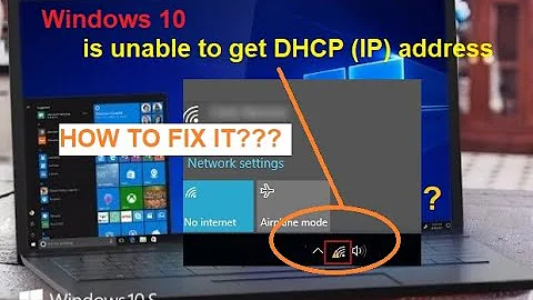 windows 10 unable get ip address from dhcp server