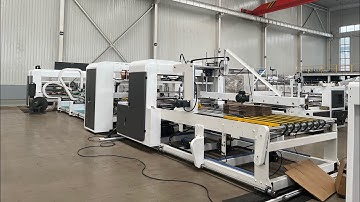 XY-FFS-1226 Fully automatic intelligent folder gluer and stitcher machine #diace #xinyu