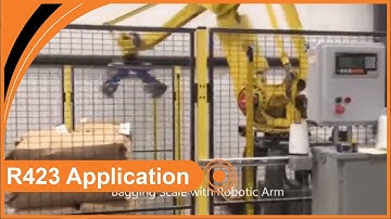 Bagging Scale with Robotic Arm using a Rinstrum R423 Lua Programmable Indicator