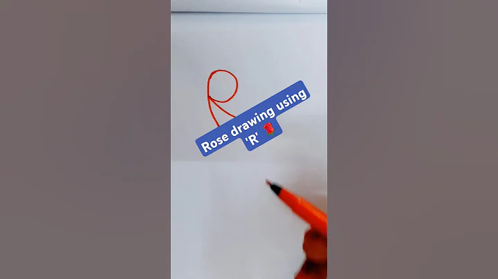 🤩 draw a rose with R 🌹#shorts #ytshorts #youtubepartner #creativeart #satisfying