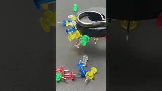 Magnet Picking Up Push Pins 🔊 Satisfying Clicking ASMR #magnet #pushpins