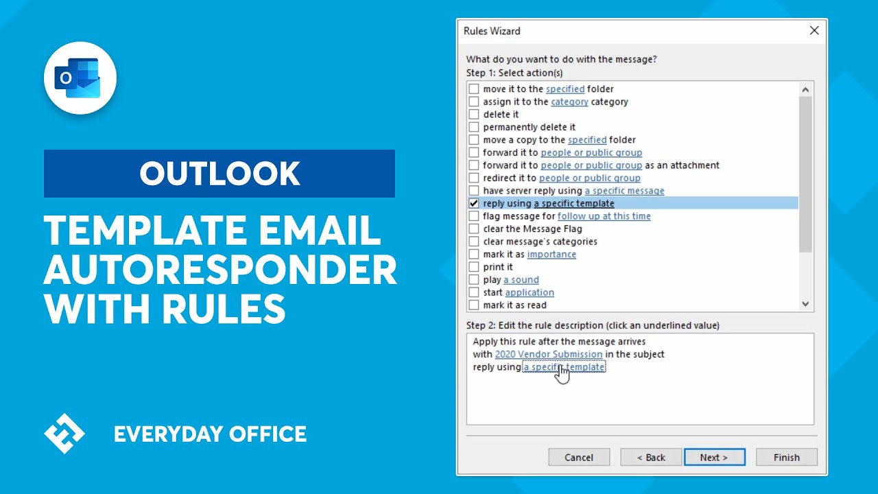 Using Template Emails and Rules for an AutoResponder in Outlook | Everyday  Office - YouTube