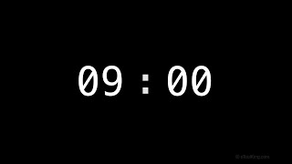 9 minutes (540 seconds) Countdown Timer with Alarm #new #4k