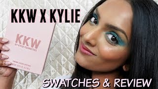 KKW X KYLIE COSMETICS REVIEW & SWATCHES ON BROWN SKIN | DEEPICA MUTYALA