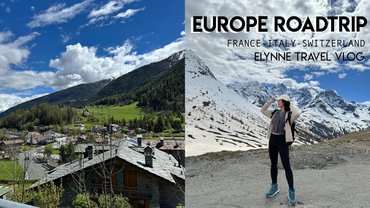 EUROPE ROAD TRIP INTO THE ALPS 🇪🇺  | SWIMMING INTO A COLD LAKE and PICNIC IN MELTING MOUNTAINS