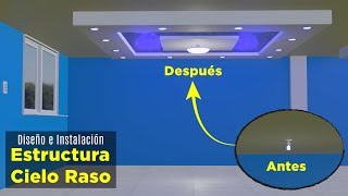 Aprende a Instalar y Cablear una estructura en el techo de una sala | cielo raso by TecNey PE 42,408 views 1 year ago 9 minutes, 14 seconds