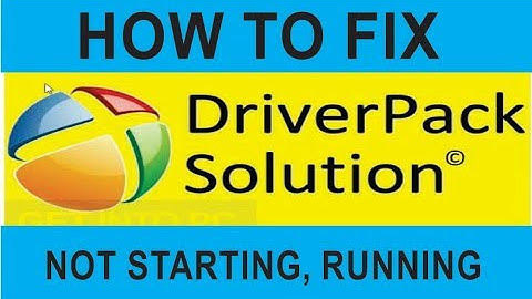 HOW TO FIX SOLUTION PACK DRIVER NOT WORKING, RUNNING, STARTING
