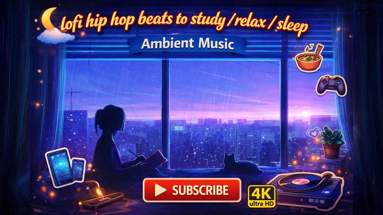 Lo-Fi Hip Hop Beats To Study / Relax / Sleep | 4K Ultra HD - YouTube