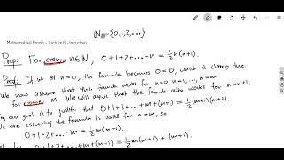 Mathematical Proofs - Lecture 6 - Induction