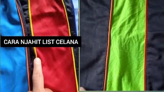 CARA MENJAHIT CELANA PENDEK COLOR KOMBINASI SAMPING