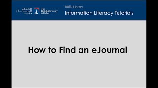 How to find an eJournal in WorldCat