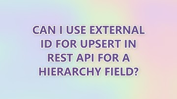 Can I Use External ID for Upsert in REST API for a Hierarchy field?