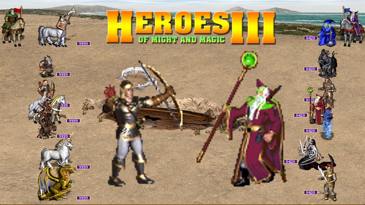 HEROES 3 COMBAT 9999 EACH SLOT RAMPART VS 8420 EACH SLOT TOWER