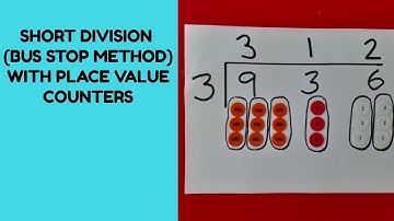 Short division (bus stop method) 3 digits divided by 1 digit using place value counters