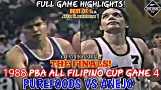 ANEJO vs PUREFOODS CHAMPIONSHIP! l 1988 PBA AFC CUP FINALS GAME 4 l Full Game Highlights! 09.13.1988