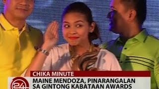 24 Oras: Maine Mendoza, pinarangalan sa gintong kabataan awards