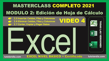 🔴VIDEO 4 - MASTERCLASS - CURSO DE EXCEL NIVEL BASICO 🔴 ✅(2021) ✅MODULO 2.  ✅ CON CERTIFICADO