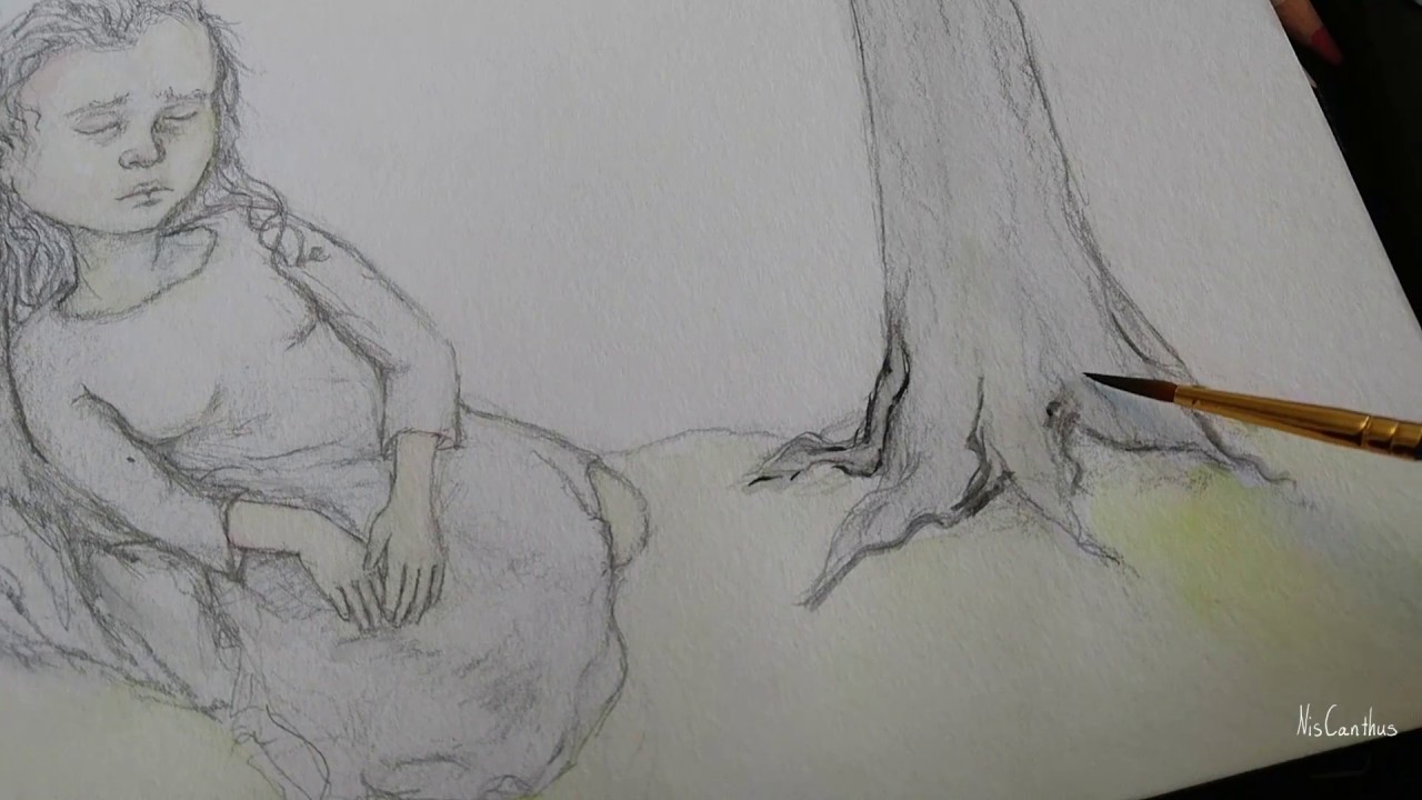 Adding Color to Moment's Rest (watercolor painting clip)