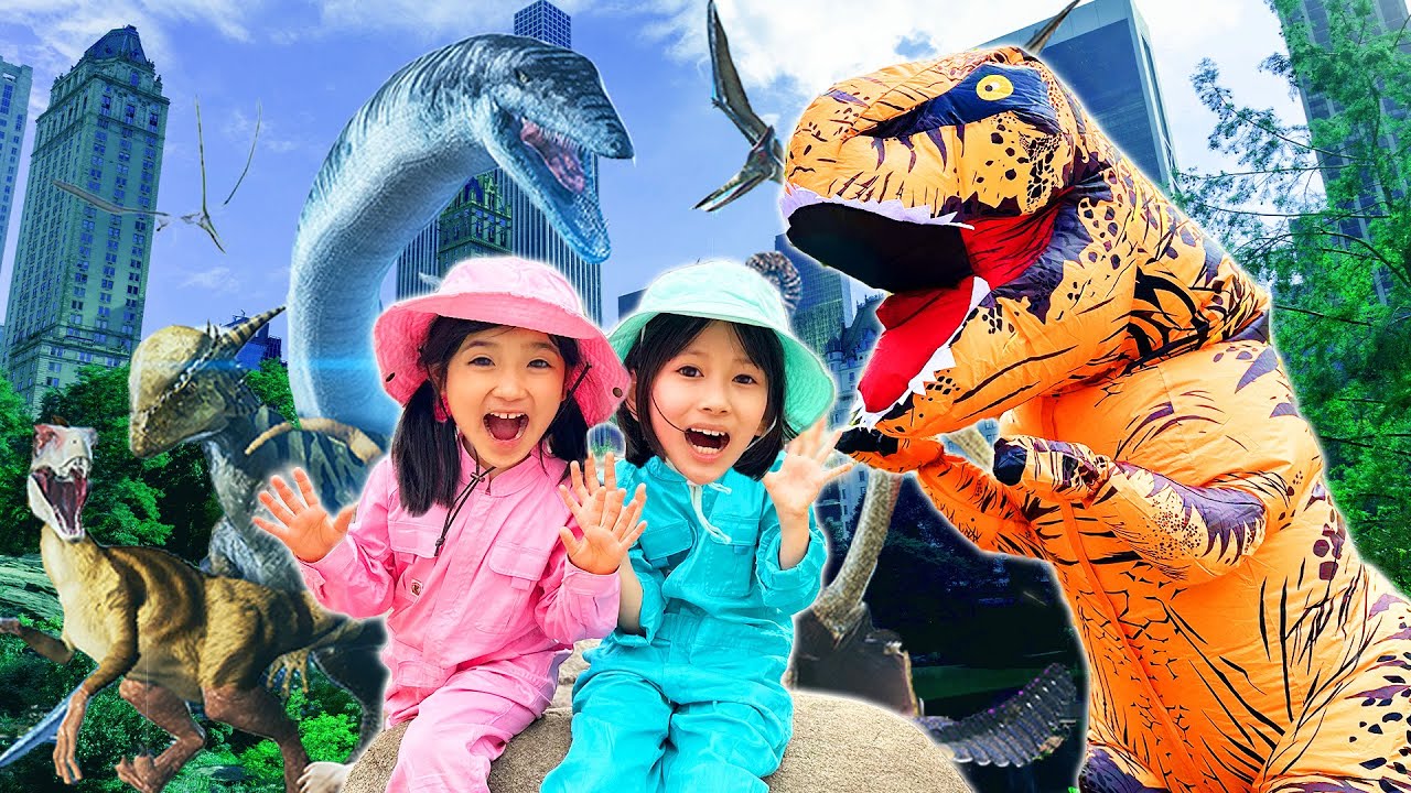 Mino works with her friends to discover dinosaurs and extinct