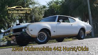 Match Highlights 1969 Oldsmobile 442 HURST/OLDS for sale at Survivor Classic Cars Tampa Florida USA 455 V8 muscle car