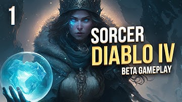 Diablo 4 Sorcerer Beta Gameplay - Leveling & Questing in Act 1 - Part 1