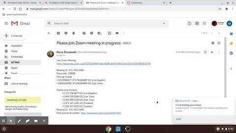 Join Zoom from email invitation