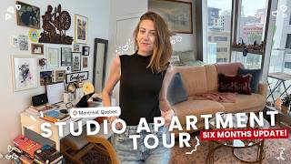 my 200 sqft studio apartment tour | what I've changed six months after moving into my montreal home