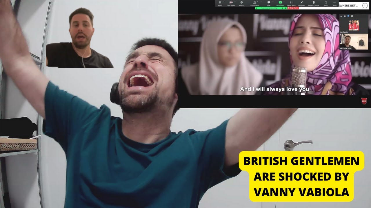 British Gentlemen Reacting to Vanny Vabiola - I Will Always Love You