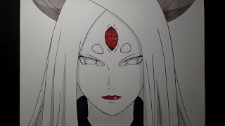 How to draw Kaguya Otsutsuki | Naruto (480)