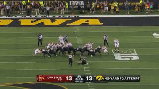 Hawkeyes Hit the Field Goal to Take the Late Lead vs. Iowa State | Iowa Football