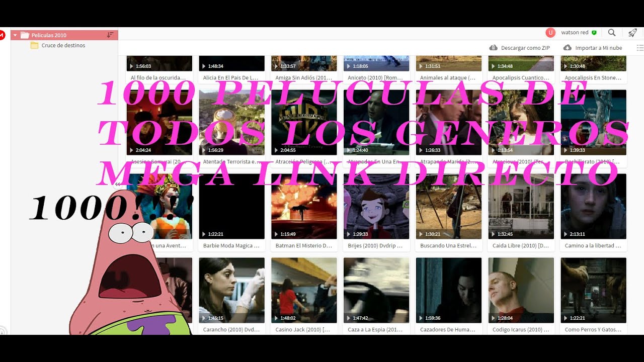 1000 PELICULAS DE TODOS LOS GENEROS MEGA SIN PUBLIDADAD
