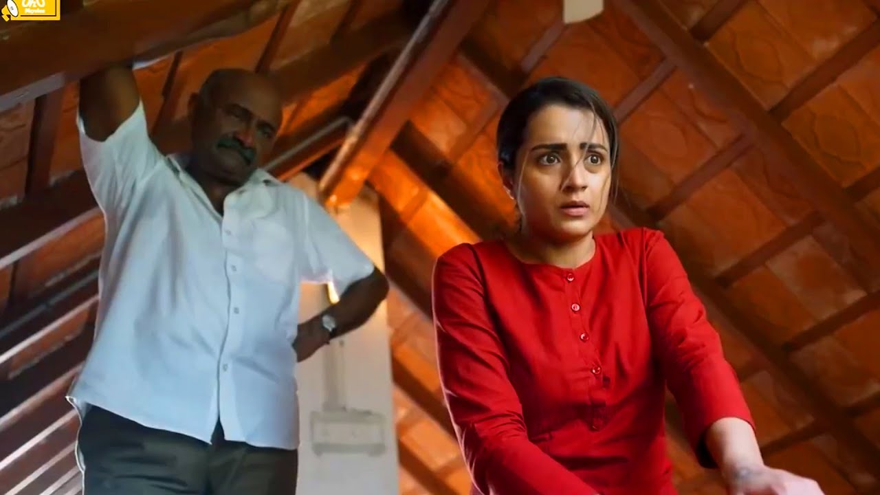Trisha And M.S. Bhaskar Movie Interesting Terrific Scene || @ahaohomovies ​