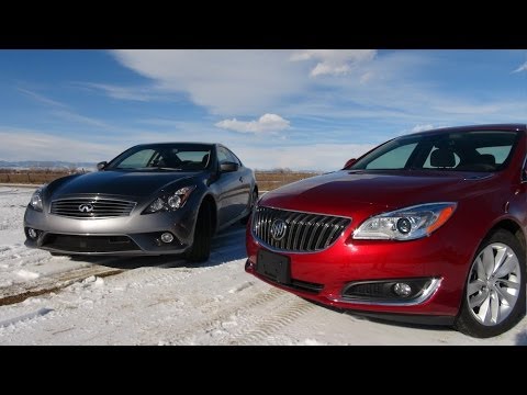 2014 Infiniti Q60 vs Buick Regal Turbo 0-60 MPH Mashup Test