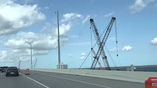 Howard Frankland Bridge Construction Progress in May of 2023 in Tampa Bay, Florida