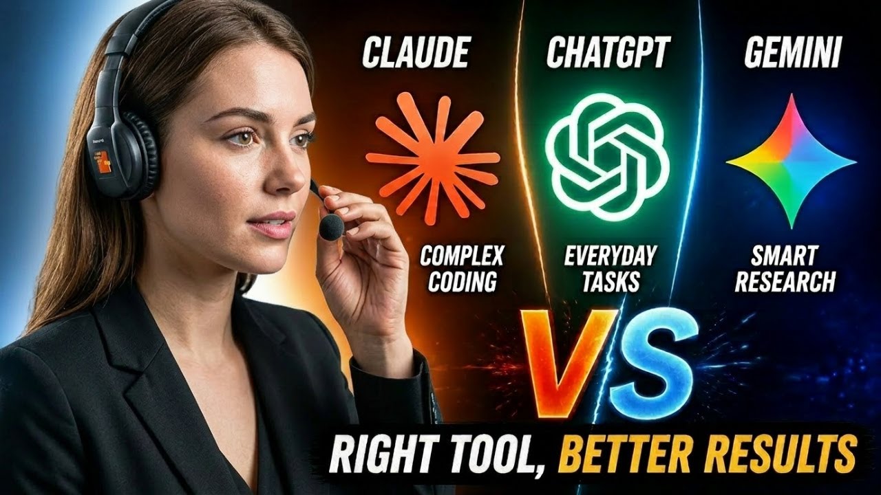Claude vs ChatGPT vs Gemini: Which One Actually Fits? - YouTube