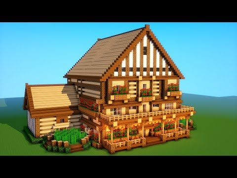 Minecraft Tutorial: How to build a BIG survival house ( Medieval Mansion )  2018 