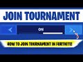 How to JOIN A TOURNAMENT in Fortnite (2024) | How to COMPETE in Fortnite Tournaments