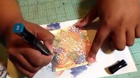 Painted embossed foil TUTORIAL HOW TO