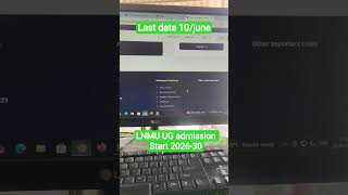 LNMU UG admission Start 2026-30 New admission Start 2026