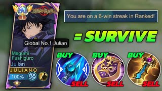 HOW TO SURVIVE IN JUST 5 SECONDS USING JULIAN?!😱 (intense gameplay) - MLBB