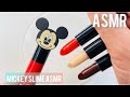 Satisfying Slime Coloring with Makeup! Mixing Eyeshadow and Mickey Lipsticks into Clear Slime!