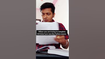 nahi yaad ho rha bhai !! One day before CA Inter Law Exams | Law marathon | life of ca student #ca