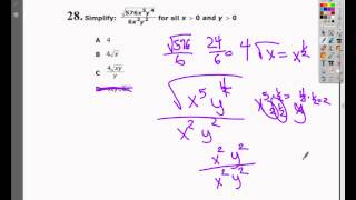 Question 28 - Practice Test 2 - Tennessee EOC Algebra 1 Practice Test