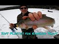 Icefishing rainbow trout in british columbia with jigs and soft plastics  so many fish caught