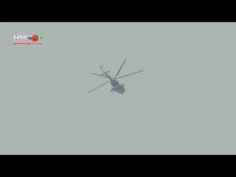 حمص الزعفرانة لحظة سقوط البراميل المتفجرة من قبل الطيران المروحي على البلدة 30 4 2018